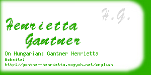 henrietta gantner business card